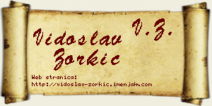 Vidoslav Zorkić vizit kartica